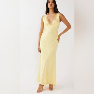Yellow formal maxi dress
